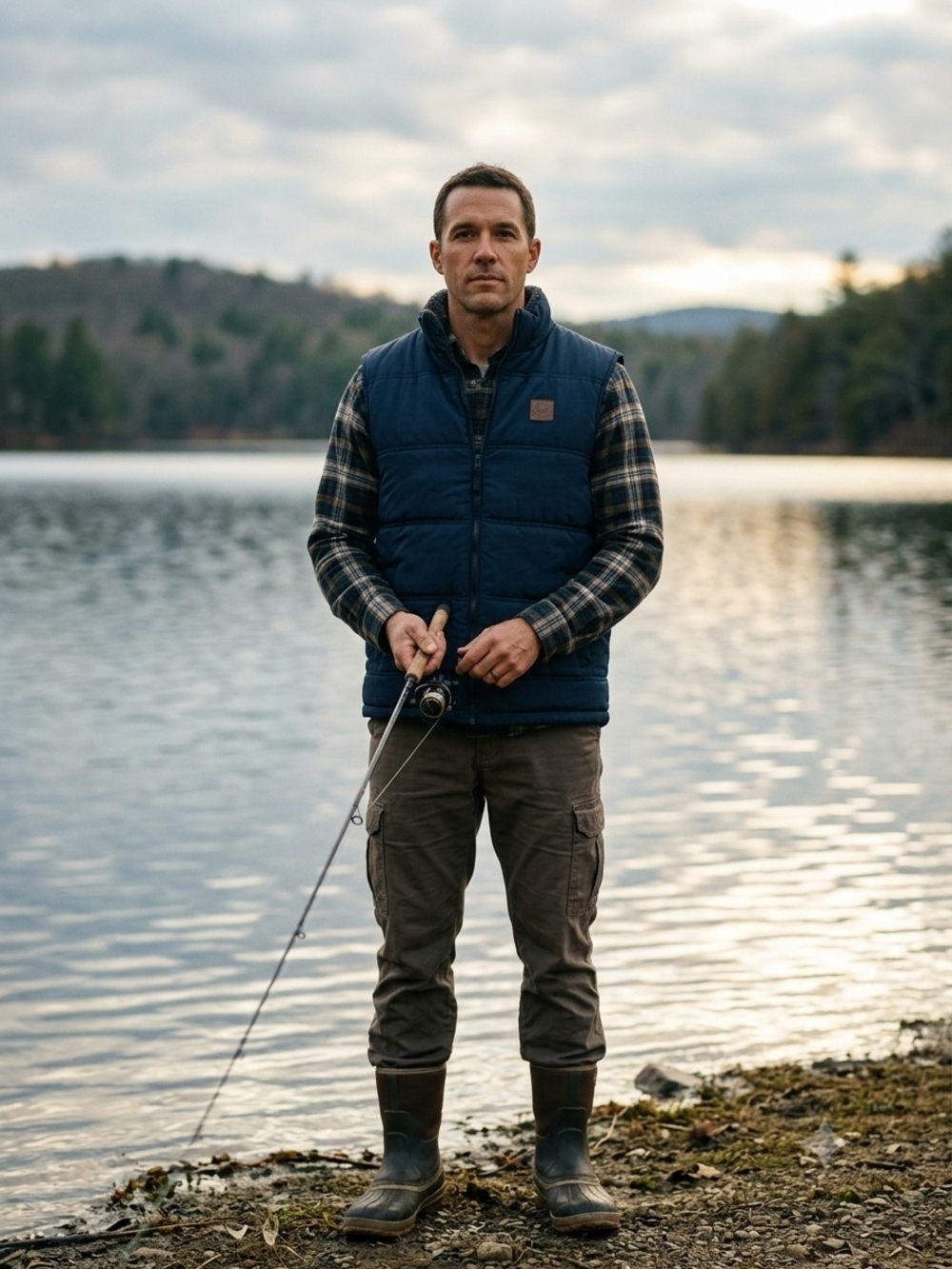 Field & Stream Navy Quilted Insulated Vest